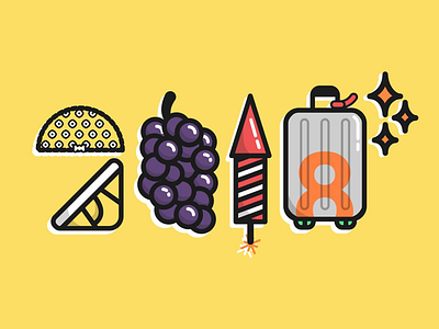 Ilustración para el 2018 2018 diseño españa iconos icons illustrator cc ilustración ilustrador marca new year new year 2018 plano vector venezuela