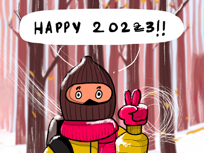 Hello 2023! design dribbble graphic design illustration new new year
