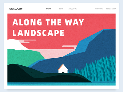 Landscape banner banner 插图 森林