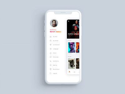 Drawer UI graphic design illustraition interaction design photoshop ui design ui ux ux design white