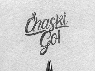 Sketch Logo Chaski Gol boceto branding chasqui dibujo draw footbal gol handletter handlettering handmade lettering logo logotipe marca sketch