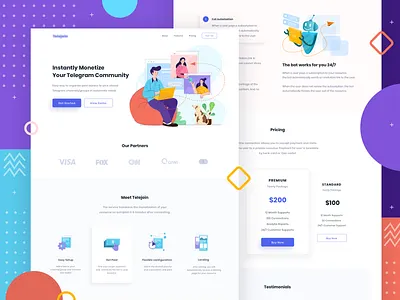 Social Community Exploration design faq homepage icon illustration landing page pricing plan testimonials typography ui ux website