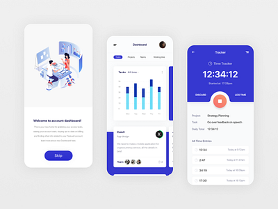 Taskwel mobile apps app cards chart dashboard graph illustration interface onboarding task app task flow task list task management tasks team timer ui ux