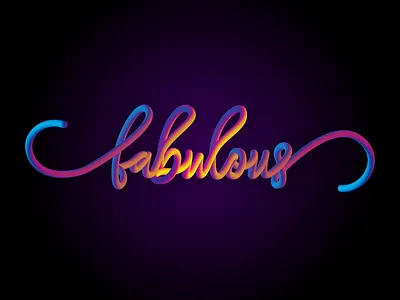 fabulous 3d design illustration typography