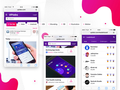 Uplabs Mobile Responsive Concept analysis mobile responsive research user centered user experience user interaction user interface web browser