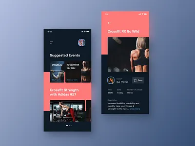 Fitness App Concept app coach crossfit fitness fitness app gym inspiration sport ui ux workout