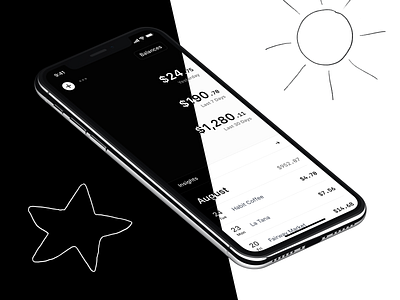 Rollie – Auto Dark Mode dark mode fintech personal finance product rollie spending tracker