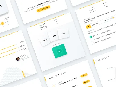 Learning platform assessment audio cards chart charts e learning education game games graph graphs learning learning platform minimal platform simple statistics stats ui ux