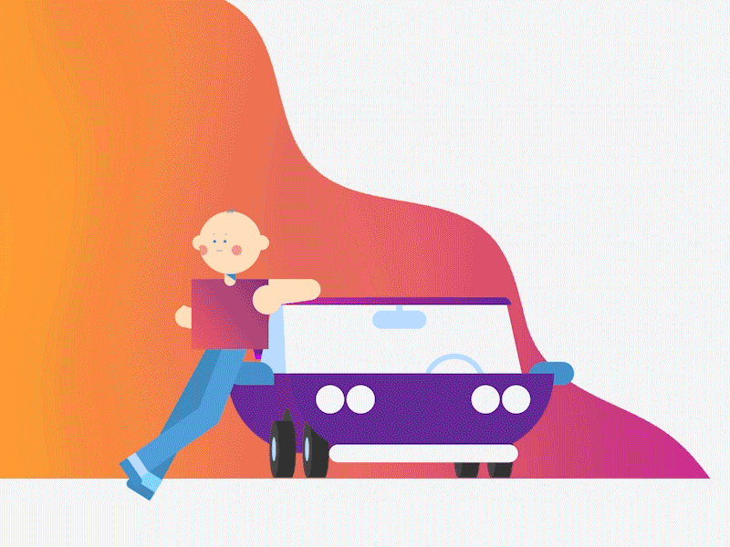 Look at me (＞Д＜)ゝ 2d animation bag beach car illustration laptop moon ps4 telescope vehicle
