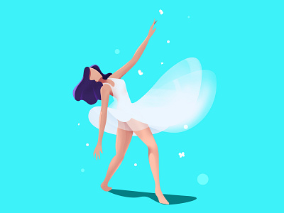 Dreamy Girl character concept design illustration minimal shape simple vector woman