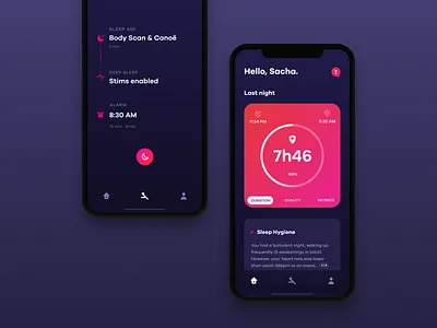 Dreem mobile App app design mobile app mobile app design night sleep sleep app ux ui