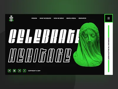 Churche Dribbble Shot Represent branding clean concept design desktop fashion header design minimal typography ui