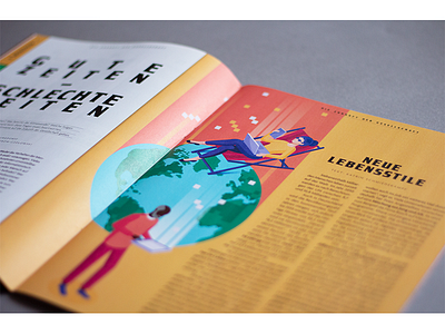 Illustration for Autostadt magazine design earth graphic illustration isometric magazine remote work vector world