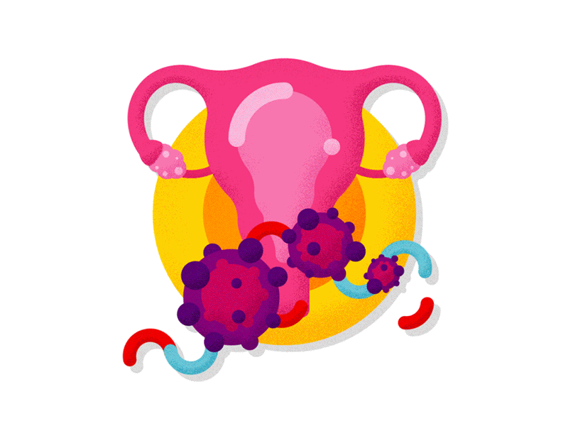 Gynecologic Oncology - Animated Icon 2d adobeillustrator after affects animated icon animation design digital flat icon medical medical app oncology vector