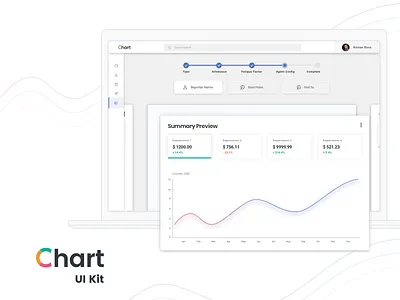 Maintenance Report Interface chart circle free legend linear plot progress sketch stepper web
