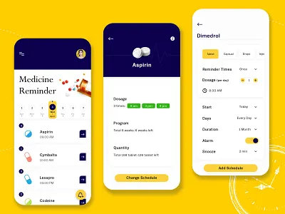Medication Tracker App adobe android app app app concept app design app designer app development calender design design company iphone app design iphone app development company medicine app pharmacy photoshop pill reminders ui ux