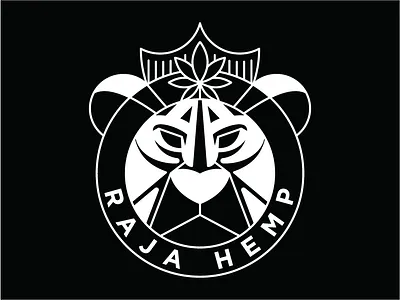 Raja Hemp desain identitas ikon ilustrasi logo merek minimal monoline tipografi vektor