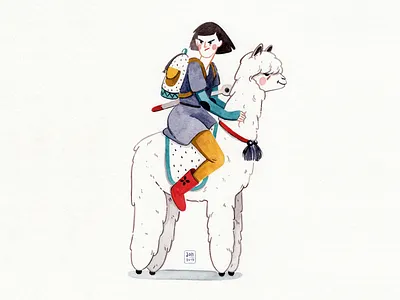 Alpaca Traveller adventure alpaca bookillustration character character art characterdesign childrens book fineart freelance illustrator friends illustration online shop prints prints for sale sketchbook traditional art traditional drawing travel watercolor watercolor art