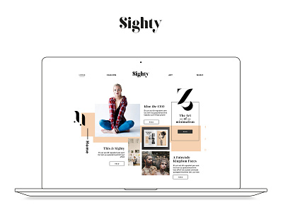 Sighty digital magazine design ui