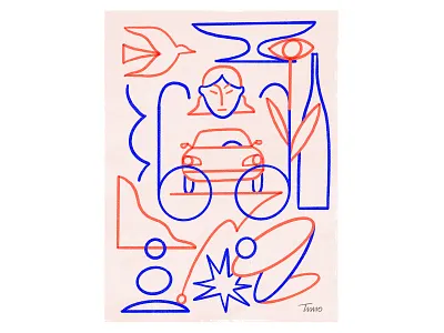 Strangers bird car eye glass glasses light