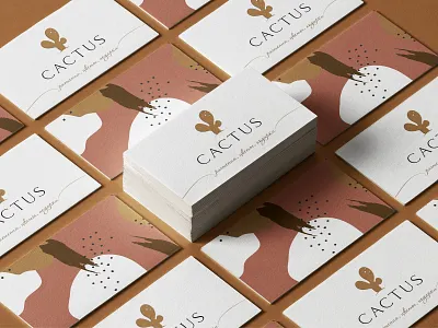 C A C T U S | branding design project art branding branding and identity business card design cactus card crads gouache logo logotype neutrals sans typography warm western