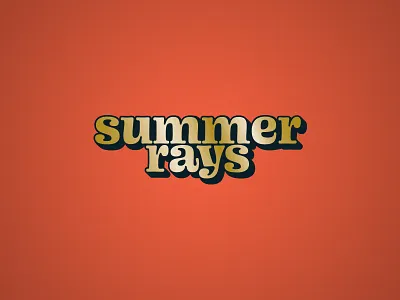 Summer Rays Lockup 70s gold serif seventies type lockup