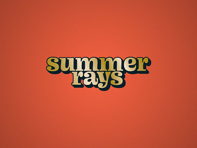 Summer Rays Lockup 70s gold serif seventies type lockup
