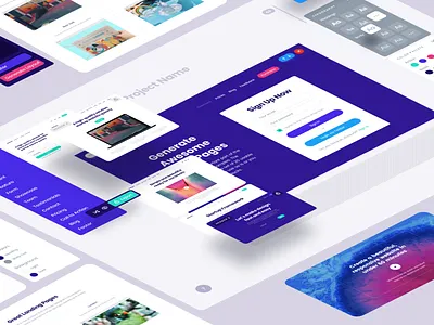 Starup 3 Generator app application background colorful framework landing landing page site startup startup 3 vector web web page website