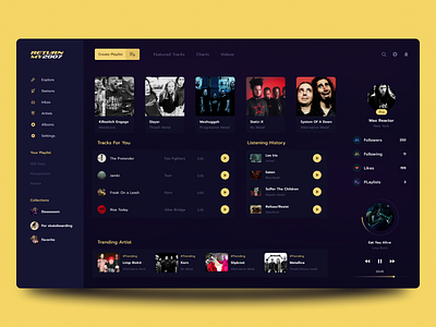 Return My 2007 - music player & randomizer daily figma music player ui user inteface