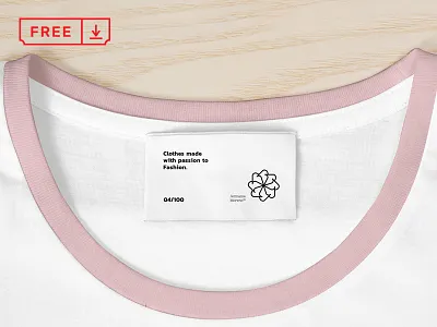 T-Shirt with Label Mockup brand branding bundle design download font free freebie icon identity label logotype mockup psd t shirt tag template typography