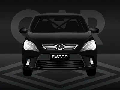 ev200 car illustration design illustration ui