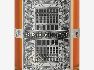 Granger Bourbon badge bourbon branding engraving etching graphic design icon illustration illustrator line art logo packaging packaging design peter voth design vector vintage whiskey whisky