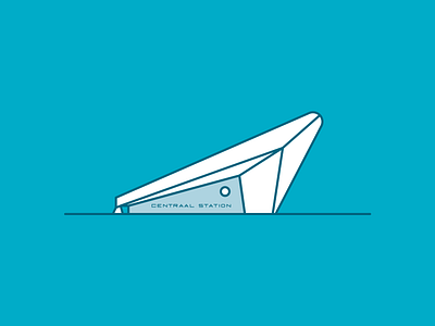 Rotterdam landmarks: Centraal Station architechture branding building centraal station cs illustration juuve line minimal modern rotterdam rotterdam cs simplistic skyline station stationsplein