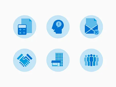 Service icons for a financial-consulting firm colour scheme icons logo service icons ui vector