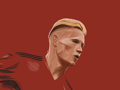 Warrior anatomy artwork athlete brush design drawing football illustration manutd mctominay negative space photoshop player portrait poster soccer sport
