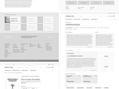 Treccani - desktop wireframe design desktop education education website interface treccani ui user experience user interface ux web website wireframe