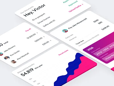 Courage Online web application UI elements app application application design avatar card design element flat graph illustration interface minimal statistics stats ui ui kit ux web webapp website