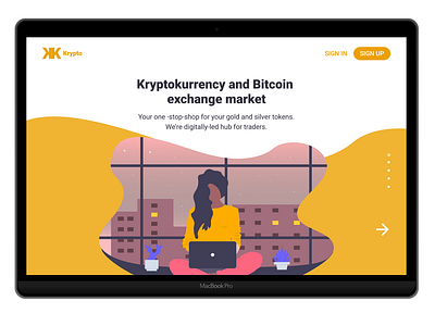 Krypto - Landing page - Concept concept desktop app illustration interface landing page minimal product design ui uidesign ux uxdesign
