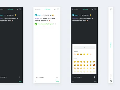 Twitch Chat UI app clean colorful design flat icon layout typography ui ux web website