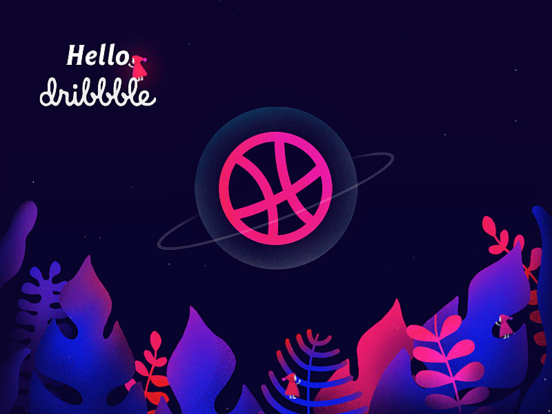 Hello dribble! illustration ui