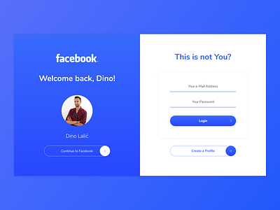 Facebook Login - UI Challenge facebook login login form redesign signin signup signup form uichallange uidesign user inteface userinterfacedesign web