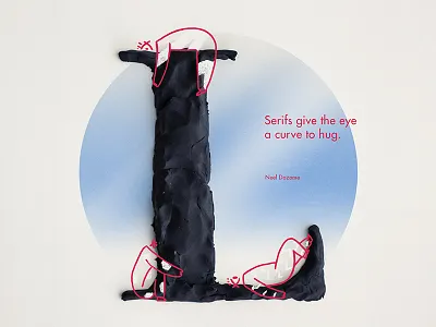 Serif Love character clay serif