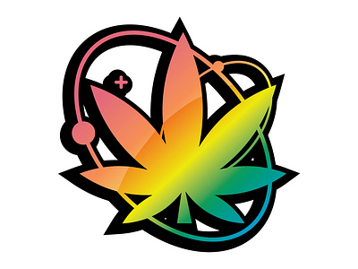 Cosmic Greens 420 bold fun funny logo marijuana social weed