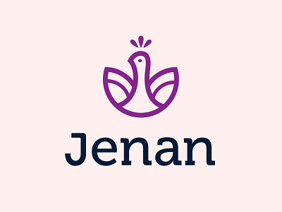 Jenan animals bird logo peacock