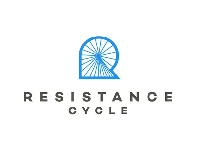 Resistance Cycle Logo branding clean cycling design flat icon identity illustration illustrator lettering logo minimal sport type typography vector