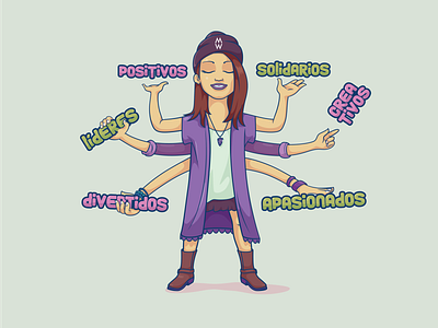 Mccann girl avatar character design illustration vector