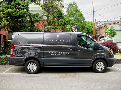 Van Design floral design flowers van decal van design van wrap
