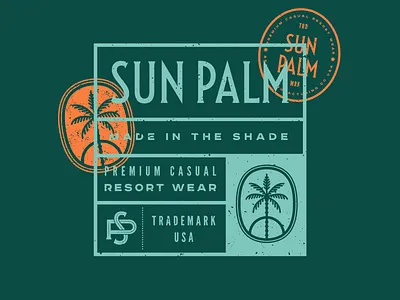 Casual Outdoor Apparel Branding badge branding design florida identity illustration logo type typography