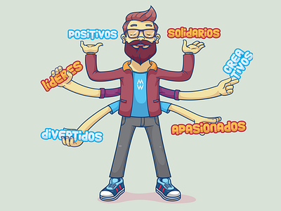 Mccann boy avatar character design illustration vector