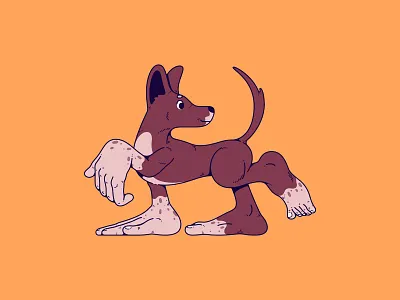 Norman chihuahua dog feet hands illustration